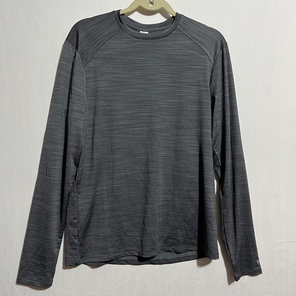 DSG T-Shirt Men's Small Dark Gray Movement Single‎ Dye Crew Neck Long Sleeve